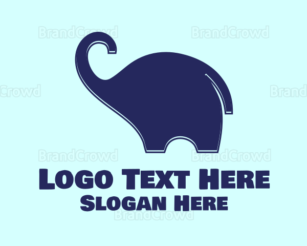 Blue Baby Elephant Logo