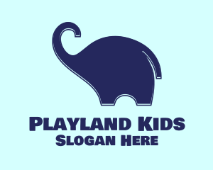 Blue Baby Elephant logo design