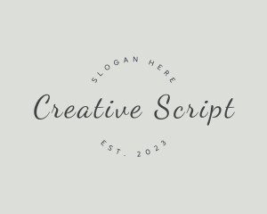 Elegant Script Fashion logo design