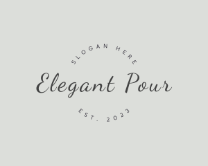 Elegant Script Fashion logo design