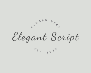 Elegant Script Fashion logo design