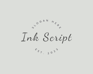 Elegant Script Fashion logo design