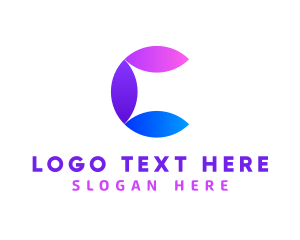 Gradient Modern C logo design