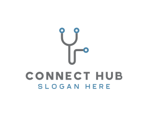 Medical Stethoscope Circuit  logo design