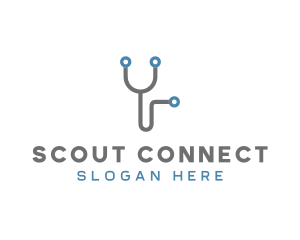 Medical Stethoscope Circuit  logo design