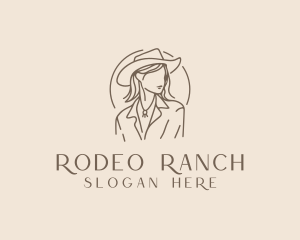 Fashion Western Woman logo design