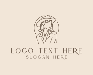 Fashion Western Woman Logo