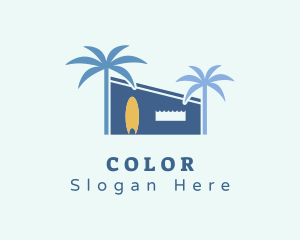 Tropical - Blue Beach House logo design