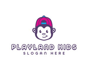 Cute Monkey Cap logo design