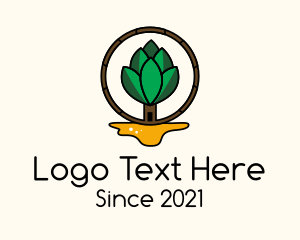Hop Plant - Organic  Beer Hop logo design