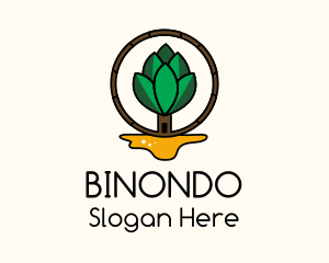 Organic  Beer Hop Logo