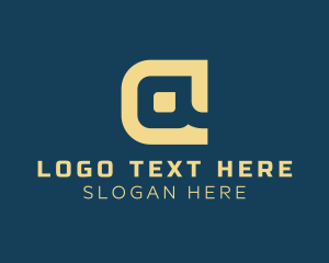 Ecommerce - Modern Electronic Geometric Letter A logo design