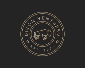 Buffalo Bison Cattle Farm logo design