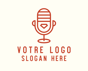 Microphone Orange Podcast Logo