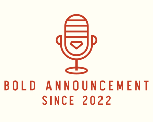 Announcement - Microphone Orange Podcast logo design