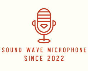 Microphone - Microphone Orange Podcast logo design