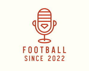 Studio - Microphone Orange Podcast logo design