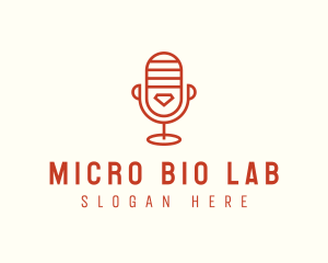 Microphone Audio Podcast logo design