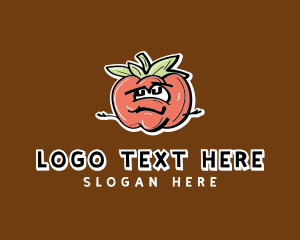 Vegetarian - Tomato Food Cartoon logo design