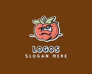 Tomato Food Cartoon Logo