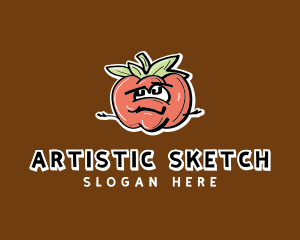 Tomato Food Cartoon logo design