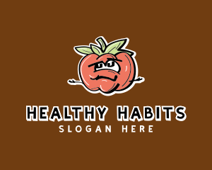 Tomato Food Cartoon logo design