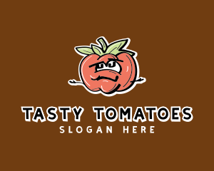 Tomato Food Cartoon logo design