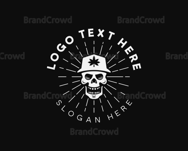 Organic Marijuana Skull Logo