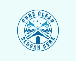 Pressure Washer Cleaning logo design