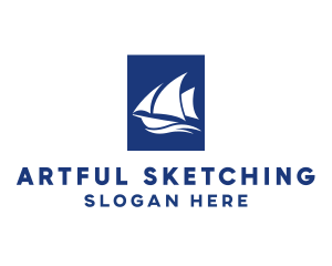 Sailboat Sailing Boat logo design