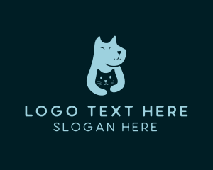 Cartoon - Cat Dog Pet logo design