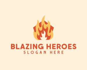 Fire Heating Gas logo design