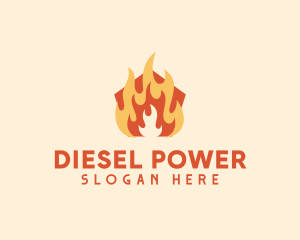 Diesel - Fire Heating Gas logo design