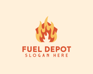 Gas - Fire Heating Gas logo design