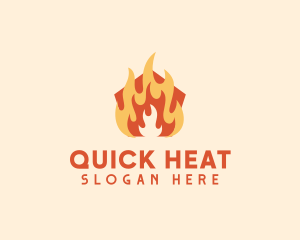 Fire Heating Gas logo design