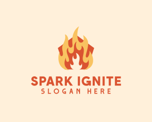 Fire Heating Gas logo design