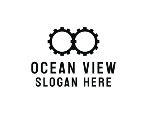 Industrial Gear Binoculars logo design