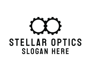 Telescope - Industrial Gear Binoculars logo design