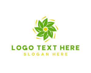 Renewable - Solar Leaf Fan logo design