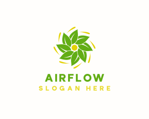 Solar Leaf Fan logo design