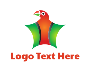 Fly - Colorful Parrot Star logo design