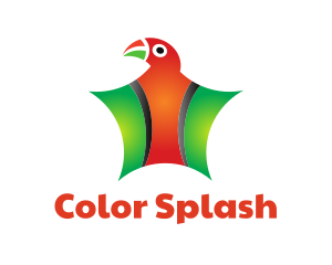 Colorful Parrot Star logo design