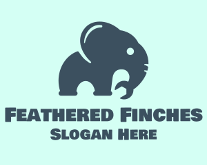 Gray Elephant Wrench logo design