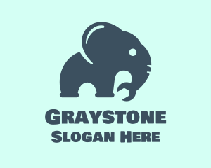 Gray - Gray Elephant Wrench logo design