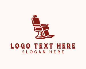 Haircut - Barber Chair Hairstyling logo design
