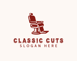 Barber Chair Hairstyling logo design