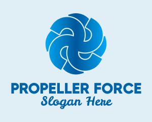 Propeller - Blue Propeller Air Fan logo design