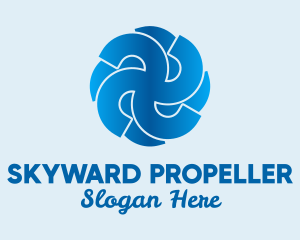 Propeller - Blue Propeller Air Fan logo design