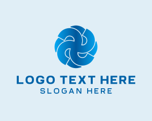 Propeller - Blue Propeller Air Fan logo design
