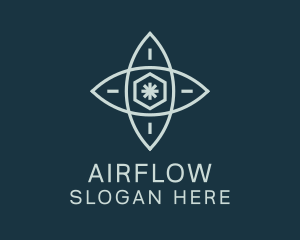 Snowflake Cooling Airflow logo design